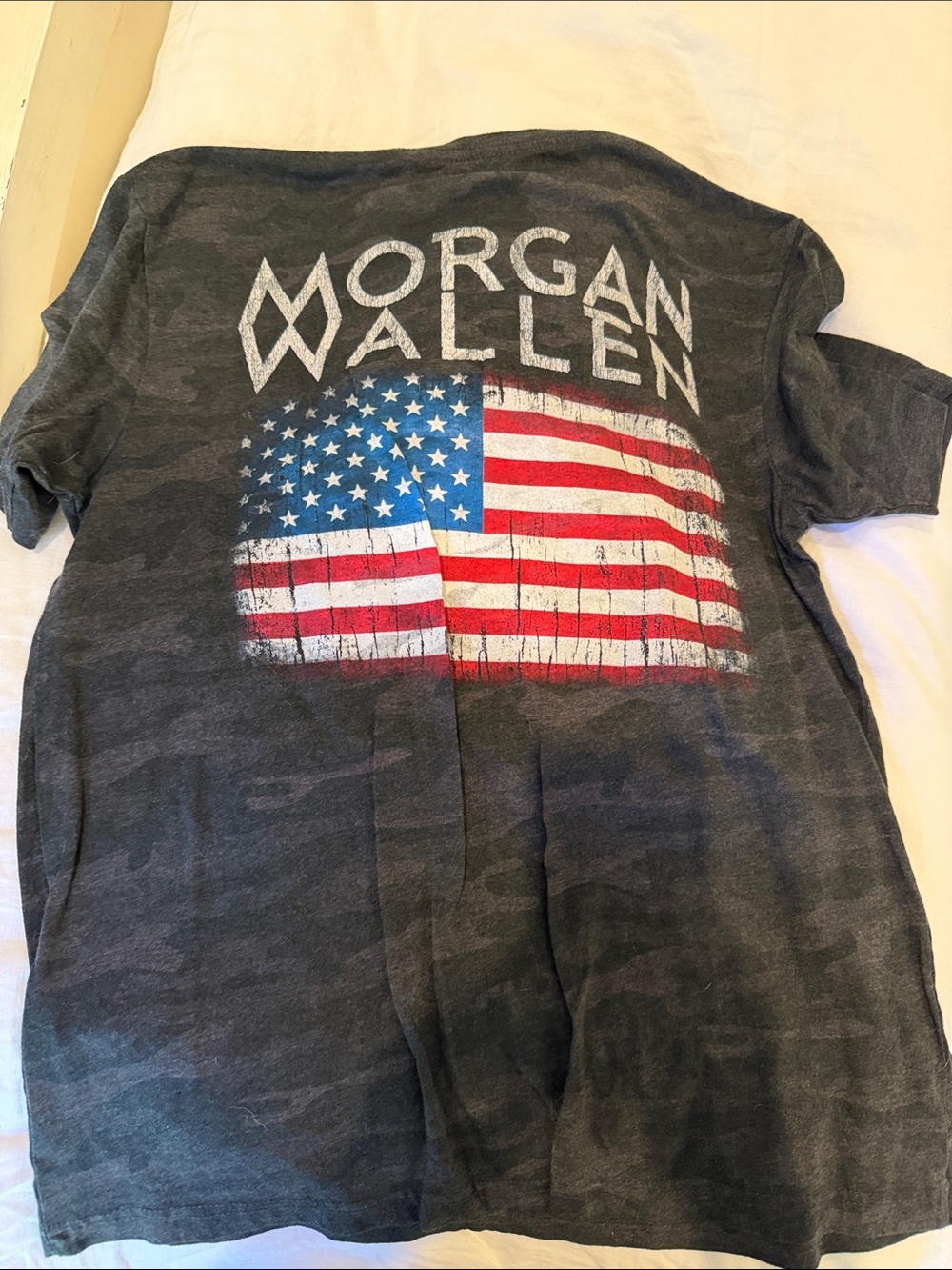 Morgan Wallen Charcoal Graphic Tee - American Flag